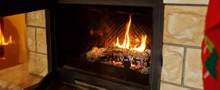 Commercial Prefabricated Fireplace Replacement in Saint Jerome, Quebec